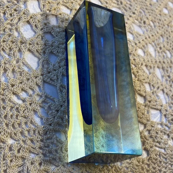 Vintage 1930’s Murano glass vase Blue & Gold Glass. - Picture 6 of 6